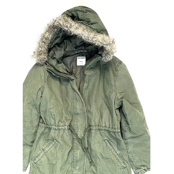 Old Navy Basil Pine Sherpa Utility Lined Anorak - Picture 3 of 6